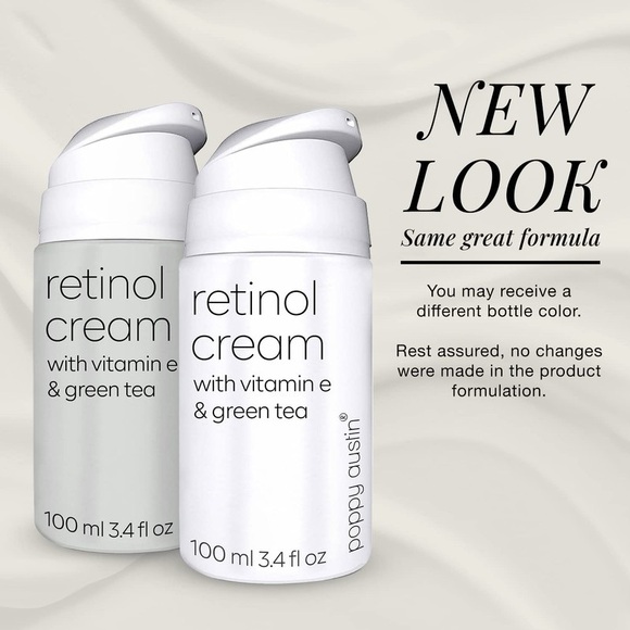Retinol Cream Green Tea & Vit E Sealed 100ml /3.4fl Oz Poppy Austin - Picture 2 of 4